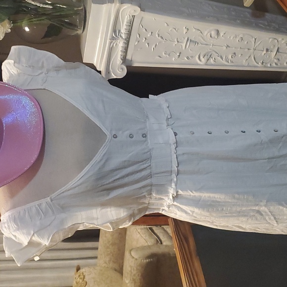 💥Betsey Johnson white textured midi dress - Picture 2 of 11